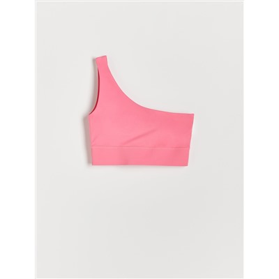 Einarmiges Top mit Blumenmuster