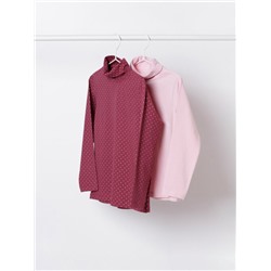 PACK OF 2 BASIC ROLL NECK T-SHIRTS