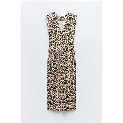 VESTIDO MIDI CINTURA DRAPEADA