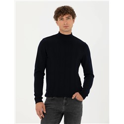 Lacivert Slim Fit Kazak