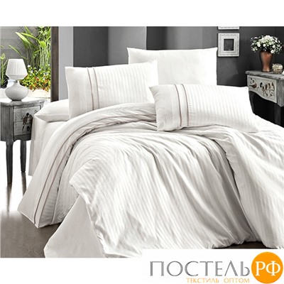 Постельное белье (Сатин де люкс) евро (Stripe Style Krem) (арт. N 044 Stripe Style Krem)