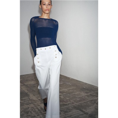 ZW COLLECTION BUTTON TROUSERS