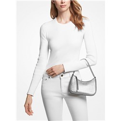 Jet Set Charm Small Metallic Leather Pochette