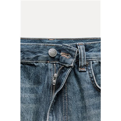 ZW COLLECTION LOW-RISE DENIM BERMUDA SHORTS