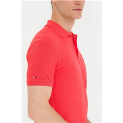 Erkek Kırmızı Basic Polo Yaka Tişört