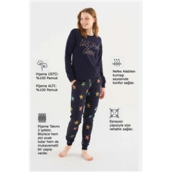 U.S. Polo Assn. 023K1.Z.6E.8T2.A.G1RP U.S. POLO Assn. Kadın Yuvarlak Yaka Pijama Takım 023K1.Z.6E.8T2.A.G1RP