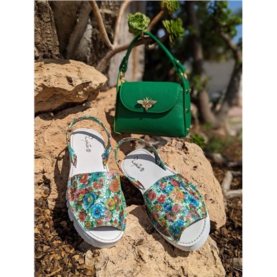 ZAPATOS · 2364-flores-verde+AB.Z PELLE ABEJA 2 (410) Encina АКЦИЯ