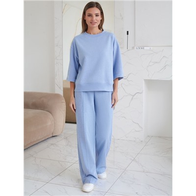 Свитшот свободный из петельчатого футера двухнитки с эластаном