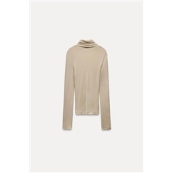 WOOL HIGH NECK T-SHIRT