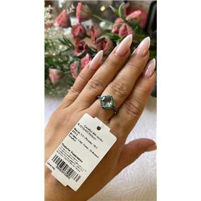 R-1212р402 Кольцо Голубой		размер 18,5