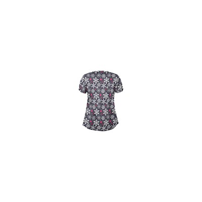 UA Sassy Snowflakes Granite Scrub Top