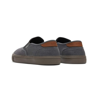 Men  Baja Graphite Heritage Canvas Slip On Sneaker