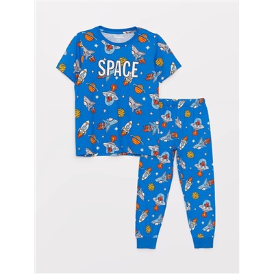 LC Waikiki Bisiklet Yaka Baskılı Kısa Kollu Erkek Çocuk Pijama Takımı, LCW Kids                                            
                                            Bisiklet Yaka Baskılı Kısa Kollu Erkek Çocuk Pijama Takımı