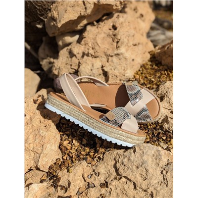 AB. ZAPATOS CRUZ/YUTE · beig Serpiente