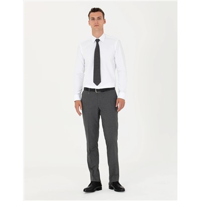 Beyaz Slim Fit Uzun Kollu Basic Gömlek