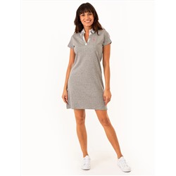 SPLIT NECK FLORAL COLLAR POLO DRESS