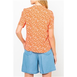 Blusa Naranja y blanco