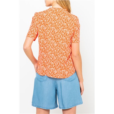 Blusa Naranja y blanco