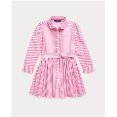 GIRLS 2-6X Striped Cotton Shirtdress