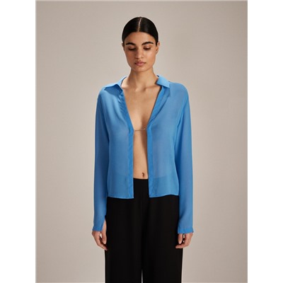 Hemdbluse mit Kettendetail
