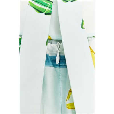 LEMON PRINT POPLIN DRESS