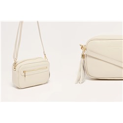 Bandolera de piel Gaby Beige