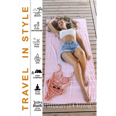 EVELYNEN HOME, Evelynen Somon Peştemal Plaj Havlusu (27 RENK) Pamuk Banyo Havlusu Oversized 90x180 Plaj Havuz