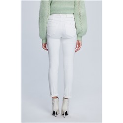 Vaquero skinny fit 7/8 Blanco