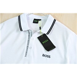 Хлопковая рубашка-поло прямого кроя с короткими рукавами BOS*S ОРИГИНАЛ!