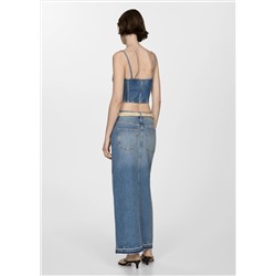 Top crop denim