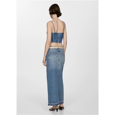 Top crop denim
