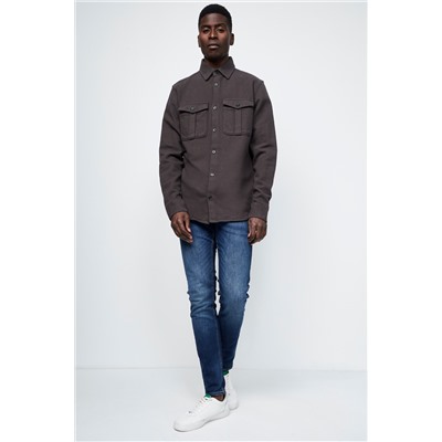 Camisa slim fit Antracita