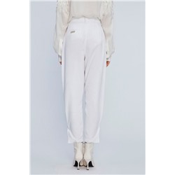 Pantalón recto Blanco