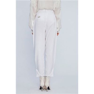 Pantalón recto Blanco