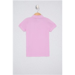 Erkek Çocuk Açık Pembe Polo Yaka Tişört