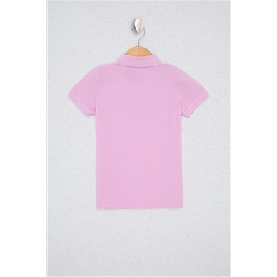 Erkek Çocuk Açık Pembe Polo Yaka Tişört