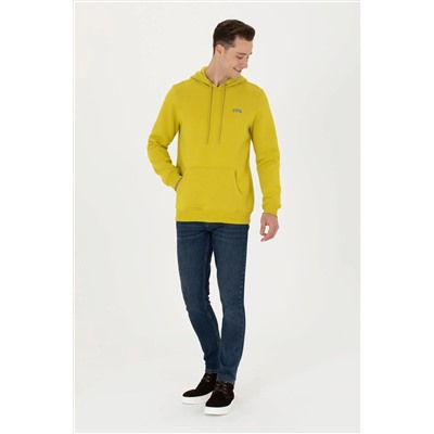 Erkek Fıstık Yeşili Basic Sweatshirt
