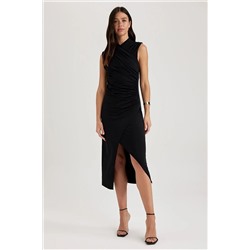 Defacto Bodycon Kolsuz Midi Kısa Kollu Elbise A8751AX23SM