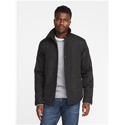 Quilted Sherpa-Lined Shirt Jacket for Men