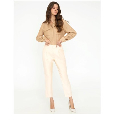 Camel Comfort Fit Uzun Kollu Gömlek