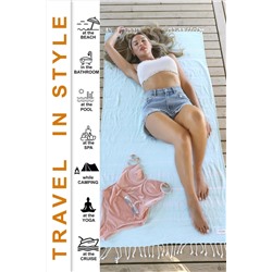 EVELYNEN HOME, Evelynen Mint Peştemal Plaj Havlusu (27 RENK) Pamuk Banyo Havlusu Oversized 90x180 Plaj Havuz