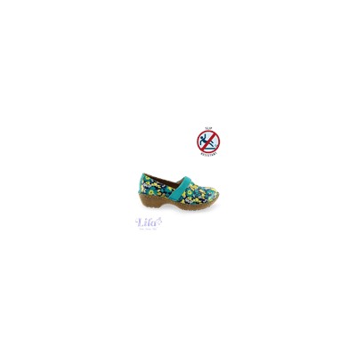 Lila Bella Floral Vegan Nursing Clog Navy/Cloud/Blue