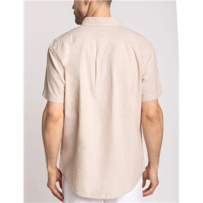 SHORT SLEEVE SOFT LINEN BLEND SHIRT