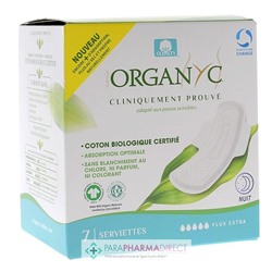 Organyc Serviettes Nuit Flux Extra x7