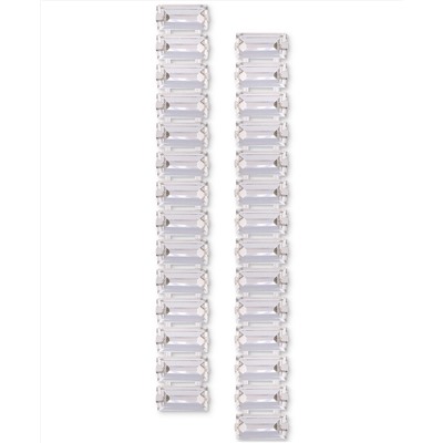 GUESS Silver-Tone Crystal Linear Earrings