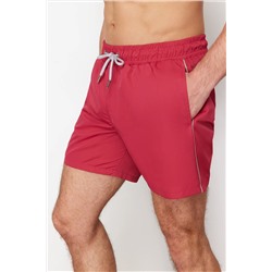 TRENDYOL MAN Bordo Garnili Standart Boy Mayo Deniz Şortu TMNSS20DS0022
