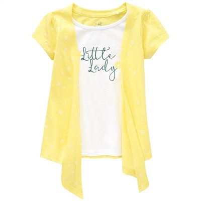 Mädchen T-Shirt in Layer-Optik