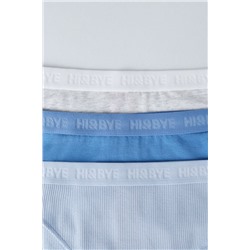 Pack 3 bragas clásicas azul, gris, azul claro