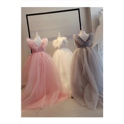 SCSTİL Pembe Taşlı Fırfırlı Elbise SCAB869
