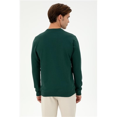 Erkek Koyu Yeşil Sweatshirt